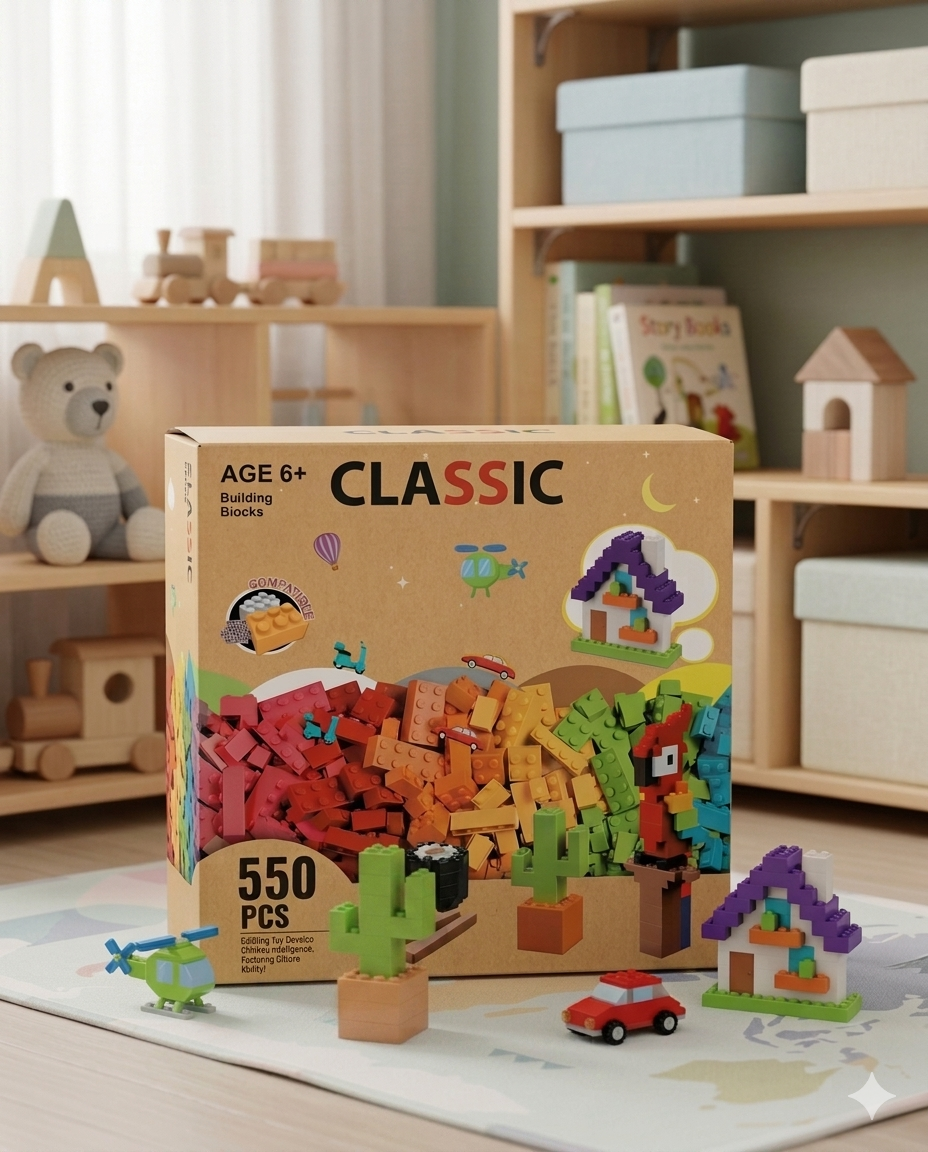 Classic 550-Piece Building Blocks Set