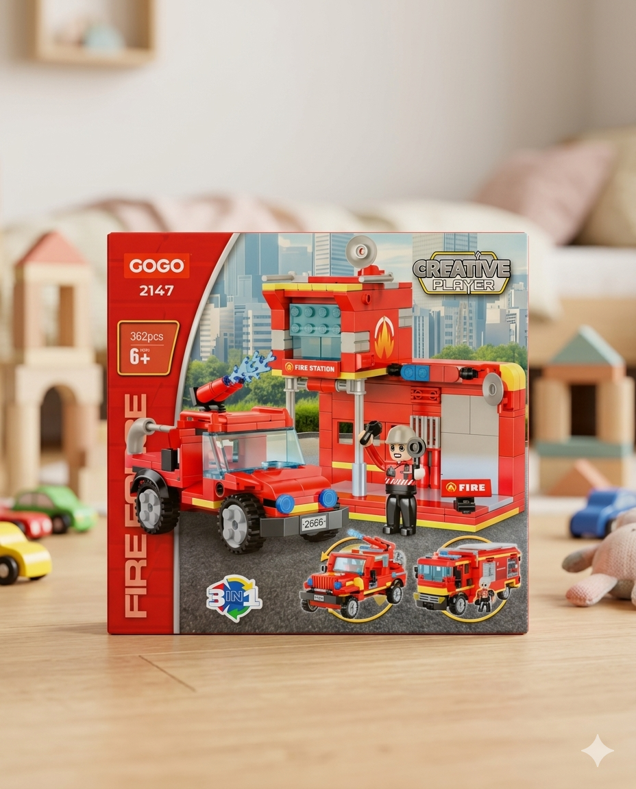 Fire Rescue Building Bricks Set