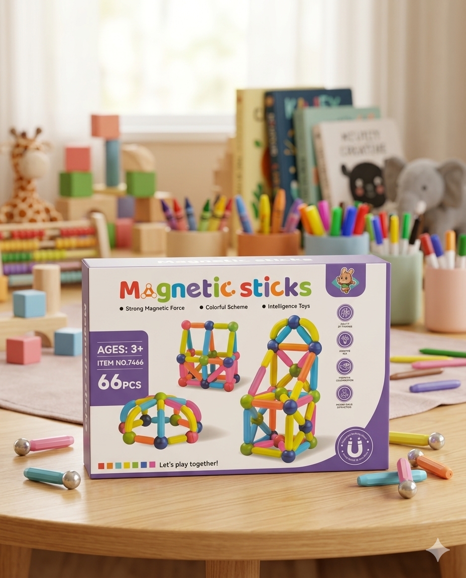 Magnetic Sticks (66 Pieces)