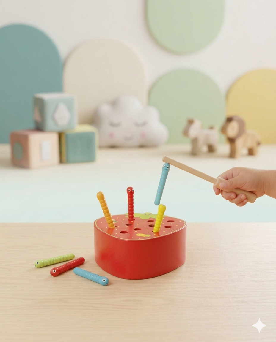 Magnetic Strawberry Catching Game