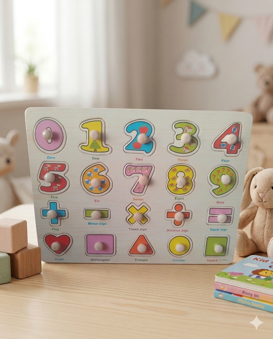 Numbers Pegboard Puzzle