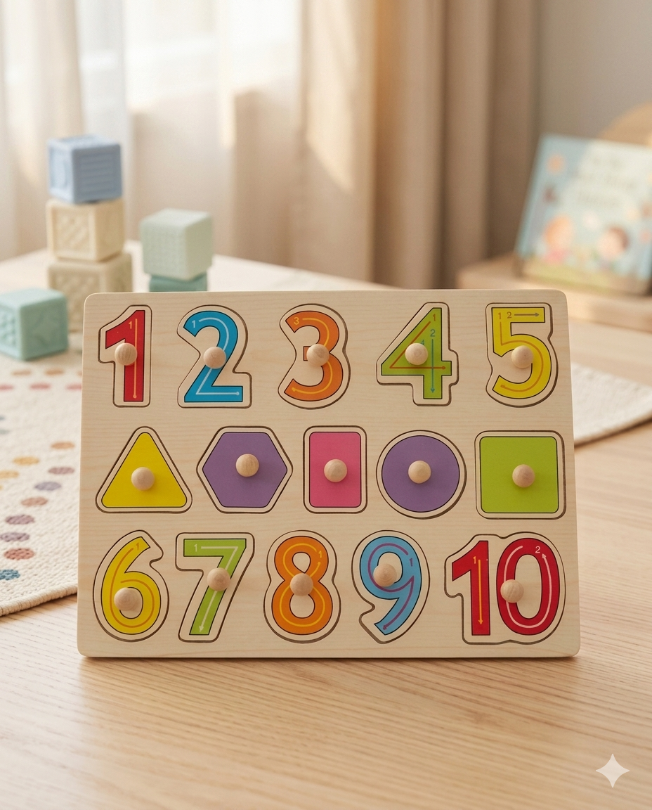 Numbers Pegboard Puzzle
