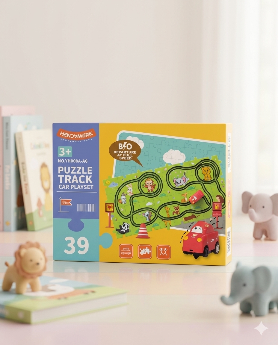 Puzzle Track Car Playset