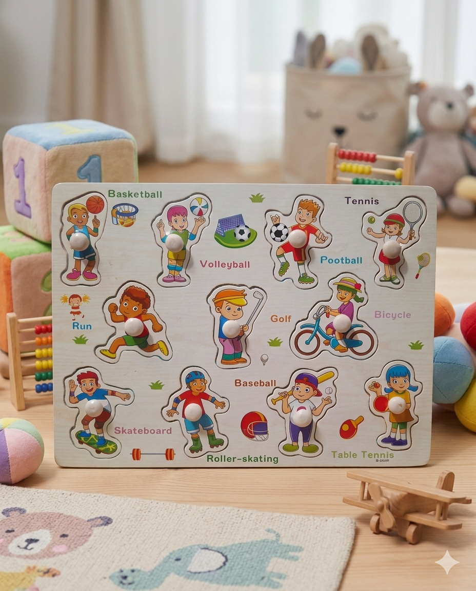 Sports Pegboard Puzzle