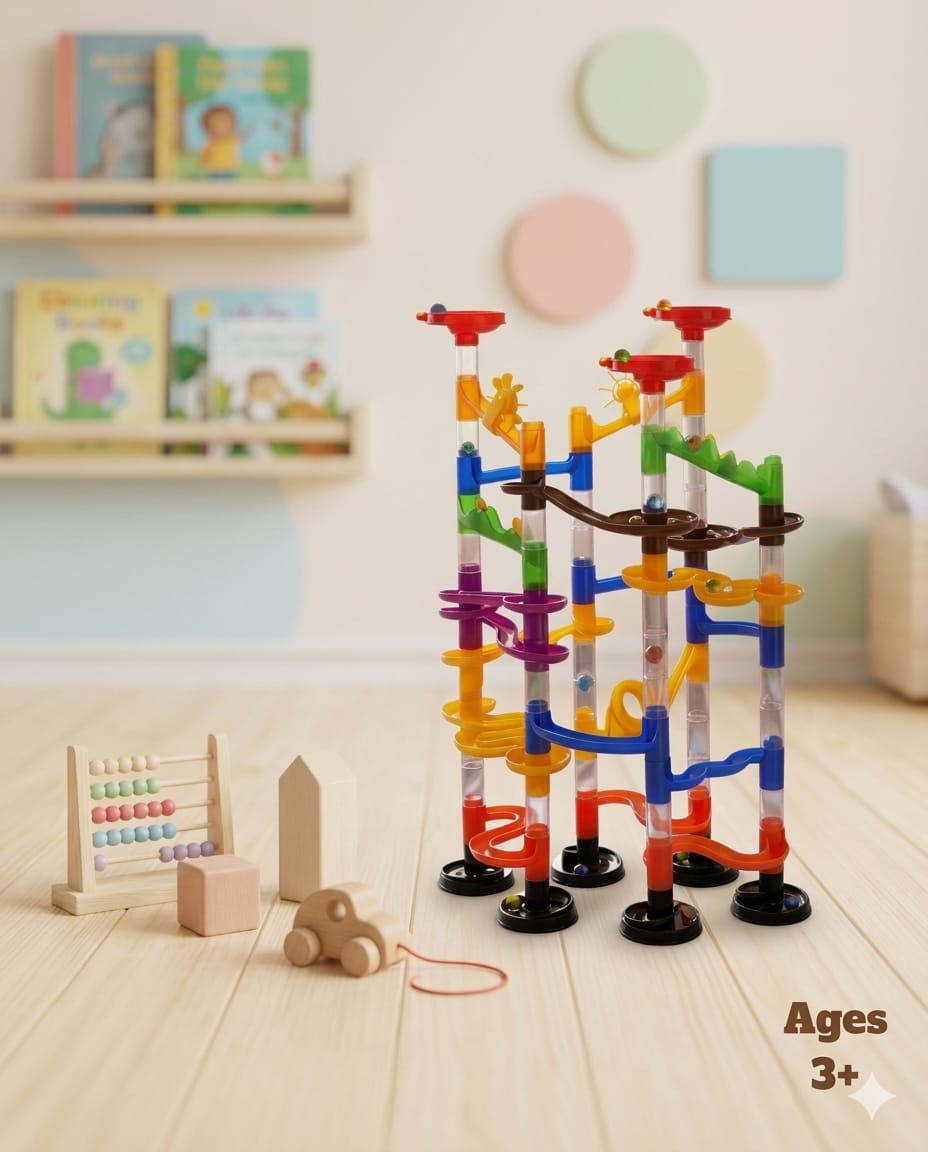 Twist & Turn 3D Marble Run Construction Toy Set