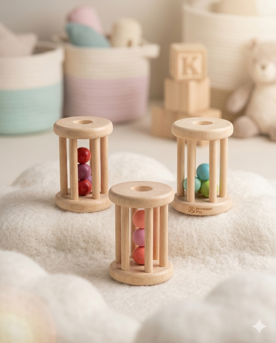 Wooden Ball Rattles